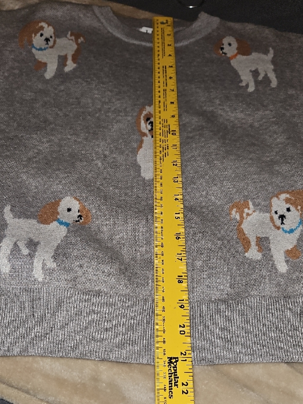 THML Gray Crewneck Sweater with Dog Motif - Picture 5 of 9